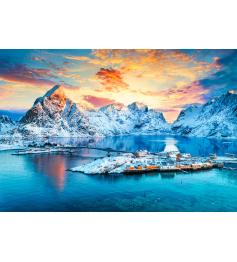 Puzzle Castorland Lever Du Soleil Sur Sakrisoy, Lofoten 1000 piè