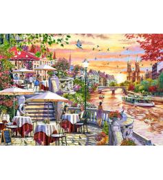 Puzzle Castorland Coucher de Soleil sur la Ville Romantique de 1