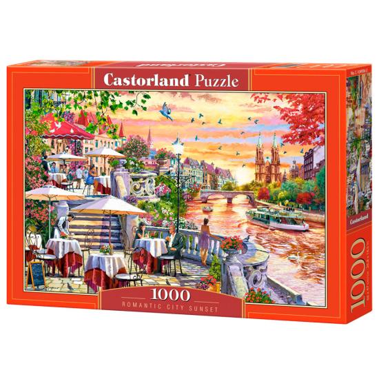 Puzzle Castorland Coucher de Soleil sur la Ville Romantique de 1