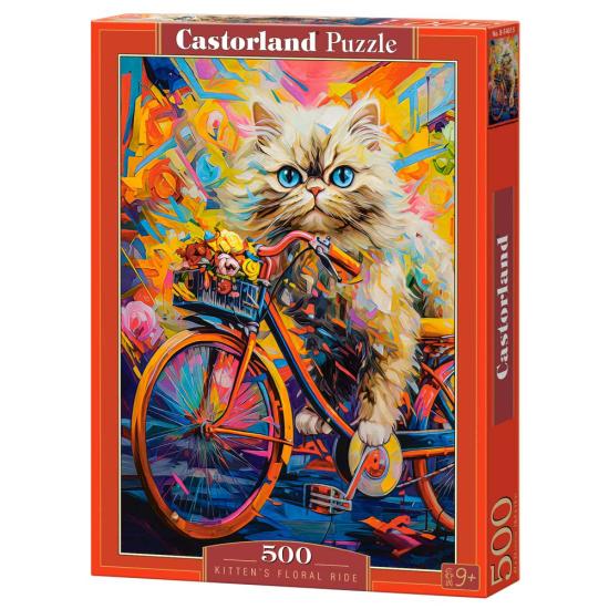 Puzzle Castorland Vélo Floral Pour Chaton 500 pièces