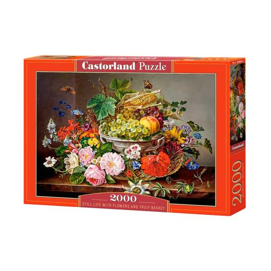 Castorland Nature Morte avec Fleurs et Corbeille de Fruits Puzzl