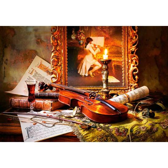 Castorland Nature Morte de Violon et Peinture Puzzle 1000 pièces