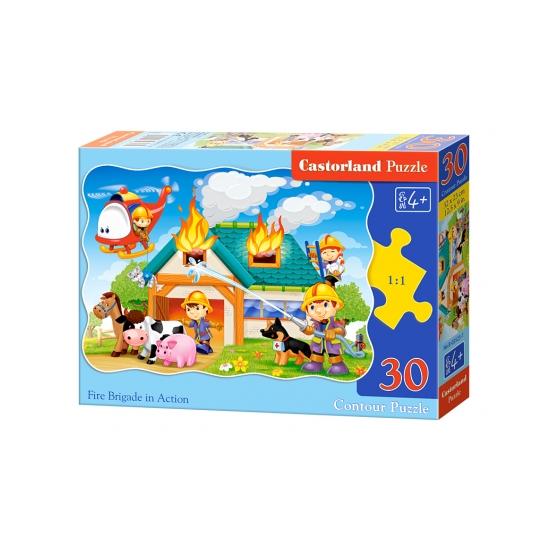 Puzzle de 30 pièces Pompiers en action de Castorland