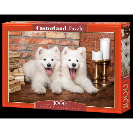Puzzle Castorland Les Chiots Samoyèdes Disent Bonjour 1000 pièce