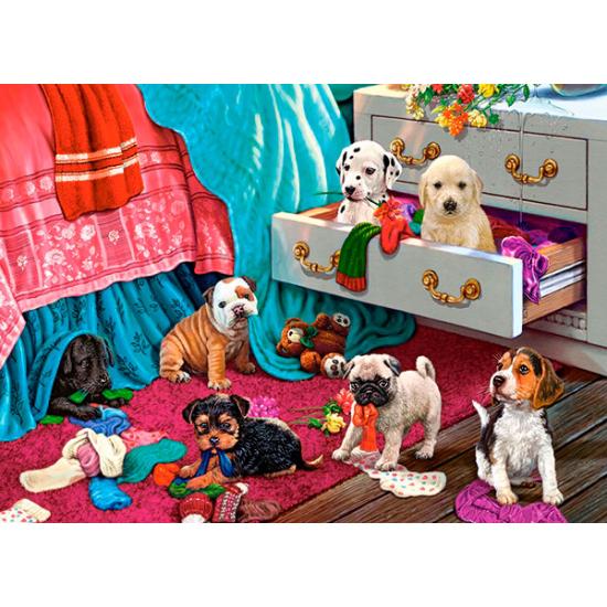 Puzzle Castorland Chiots dans la chambre 300 pièces