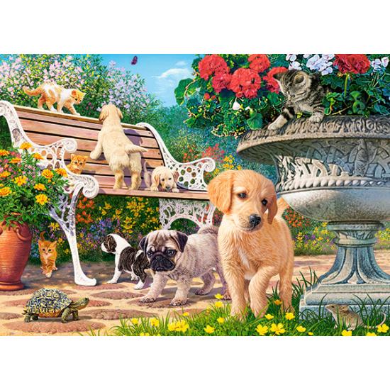 Puzzle Castorland Chiots jouant à cache-cache 100 pièces Puzzle Castorland Chiots jouant à cache-cache 100 pièces