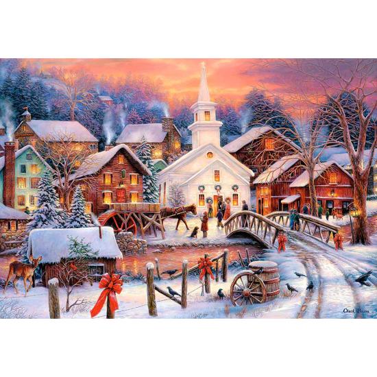 Puzzle Castorland Chemin de l'Esprit de Noël 1000 pièces