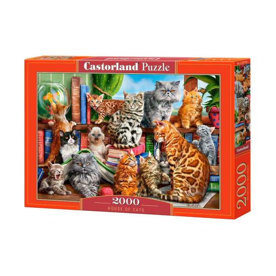 Castorland Cat House Puzzle 2000 pièces Castorland Cat House Puzzle 2000 pièces