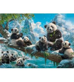 Puzzle Castorland Les Joies Hivernales Des Pandas 2000 pièces