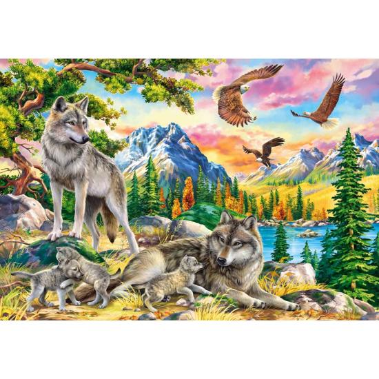 Puzzle Castorland Famille de Loups et Aigles 1000 Pcs