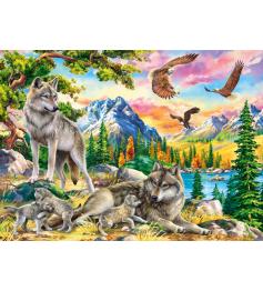 Puzzle Castorland Famille Famille Loups et Aigles de 300 Pieces