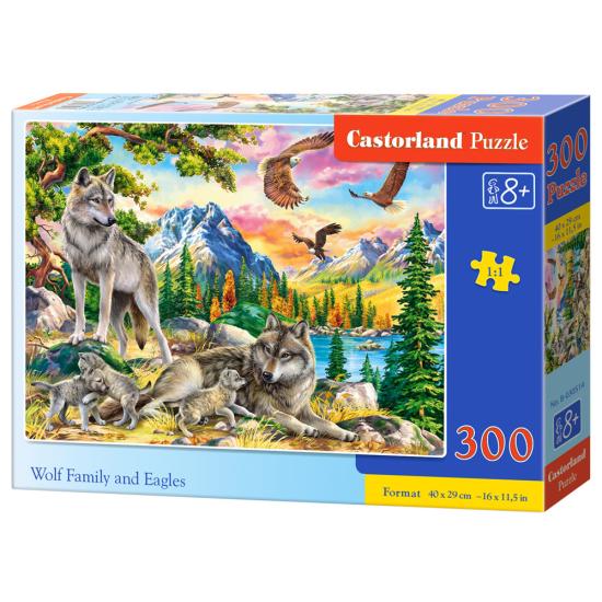 Puzzle Castorland Famille Famille Loups et Aigles de 300 Pieces