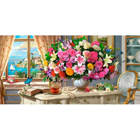 Puzzle Castorland Fleurs d'été et tasse de thé 4000 pièc