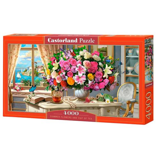 Puzzle Castorland Fleurs d'été et tasse de thé 4000 pièc