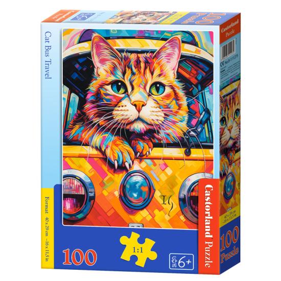 Puzzle Castorland Chat Dans Le Bus 100 pièces