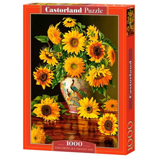 Castorland Tournesols dans un vase paon Puzzle 1000 pièces