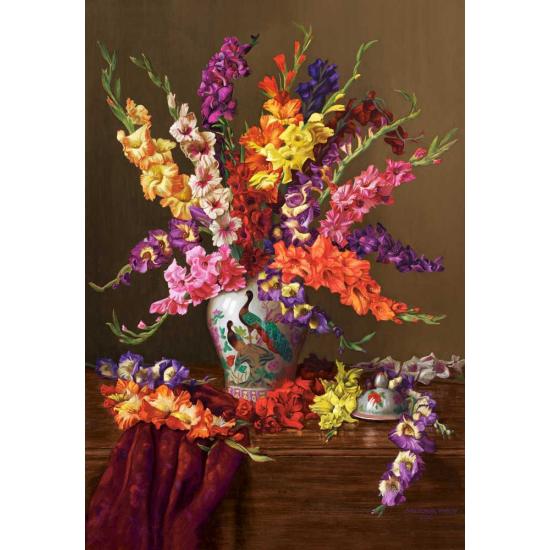 Puzzle Castorland Glaïeuls dans un vase chinois 1000 pièces Puzzle Castorland Glaïeuls dans un vase chinois 1000 pièces
