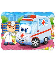 Puzzle Castorland L'ambulance et le docteur 30 pièces