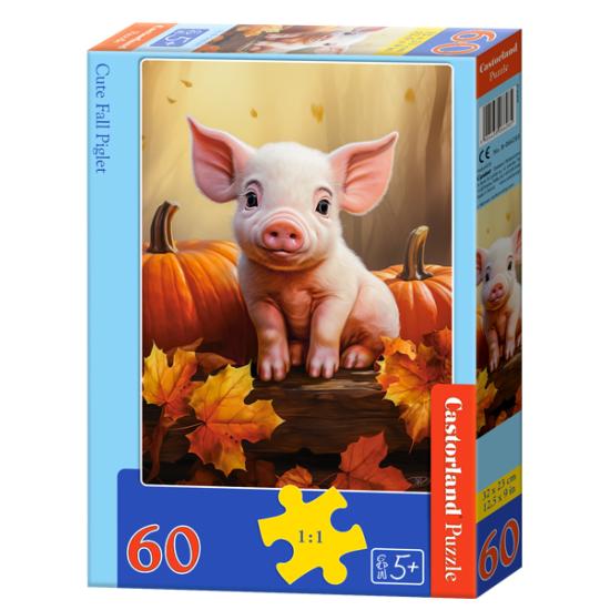 Puzzle Castorland Mignon Porcelet D'Automne 60 pièces