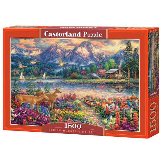 Puzzle Castorland Montagne Majestueuse au Printemps de 1500 Pcs