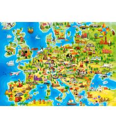 Castorland Puzzle Carte de l'Europe 100 pièces