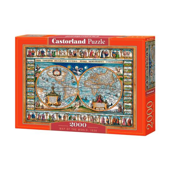 Puzzle Castorland Carte du Monde de 1639 de 2000 Pièces