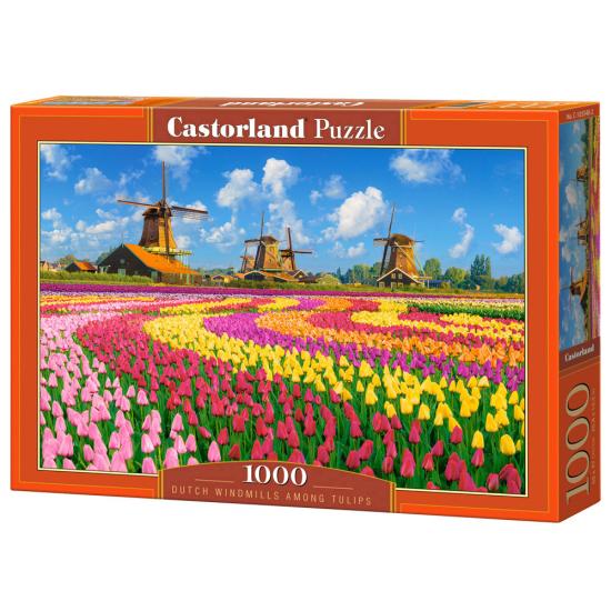 Puzzle Castorland Moulins Hollandais Parmi Les Tulipes 1000 pièc