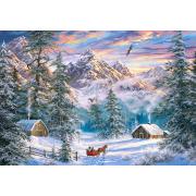 Puzzle Castorland Noël à la montagne 1000 pièces