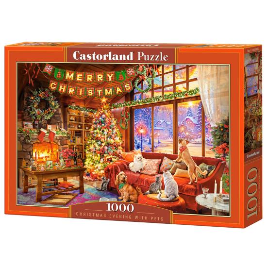 Puzzle Castorland Soirée De Noël Avec Les Animaux De Compagnie 1
