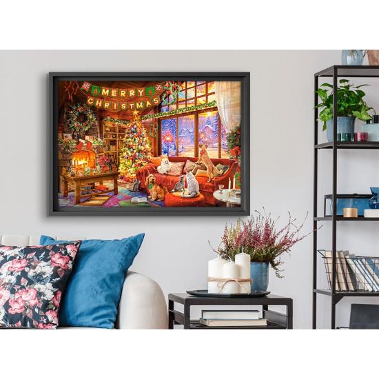 Puzzle Castorland Soirée De Noël Avec Les Animaux De Compagnie 1