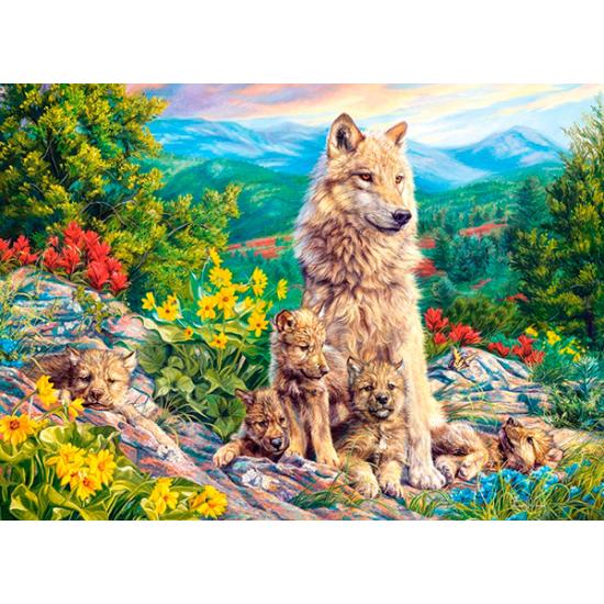 Puzzle Castorland Nouvelle Génération de Loups 200 pièces