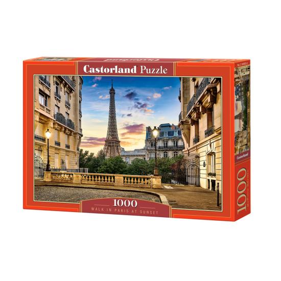 Puzzle Castorland Balade dans Paris au coucher du soleil 1000 pi