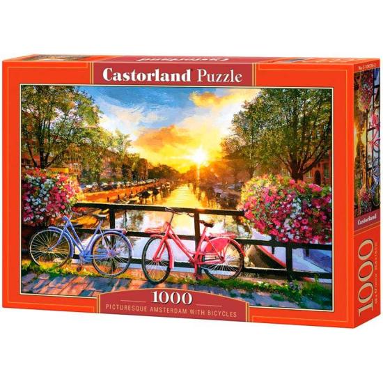 Castorland Puzzle Amsterdam pittoresque avec 1000 vélos P