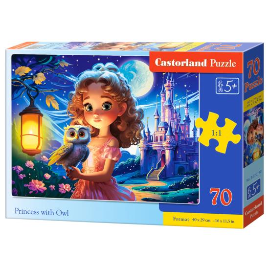 Puzzle Castorland Princesse Avec Hibou 70 pièces