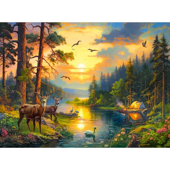 Puzzle Castorland Coucher De Soleil Sur La Rivière Forest 3000 p Puzzle Castorland Coucher De Soleil Sur La Rivière Forest 3000 p