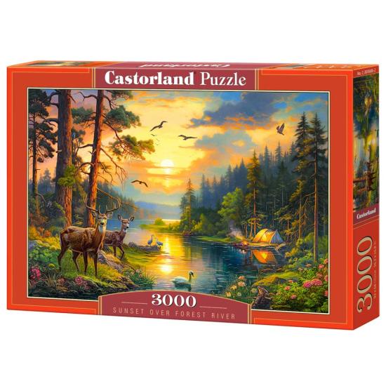 Puzzle Castorland Coucher De Soleil Sur La Rivière Forest 3000 p Puzzle Castorland Coucher De Soleil Sur La Rivière Forest 3000 p