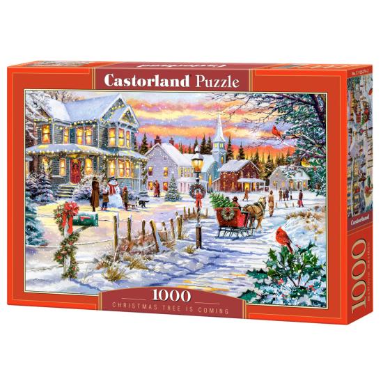 Puzzle Castorland L'arbre de Noël arrive 1000 pièces