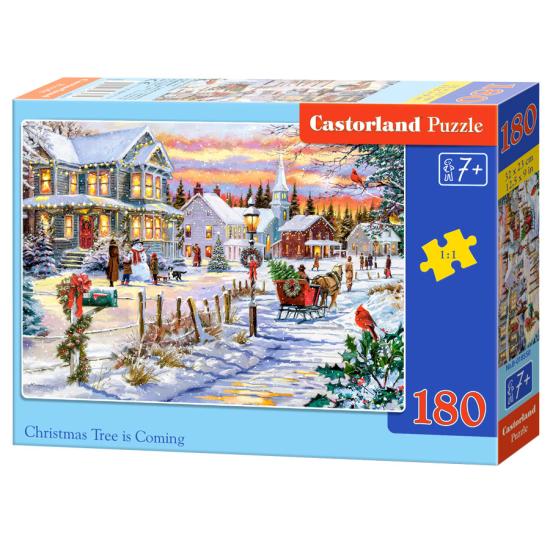 Puzzle Castorland Approche de l'arbre de Noël 180 pièces Puzzle Castorland Approche de l'arbre de Noël 180 pièces