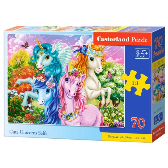Puzzle Castorland Selfie d'une licorne mignonne 70 pièces