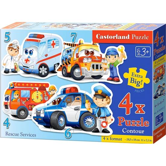 Puzzle Castorland Rescue Services Progressif 4+5+6+7