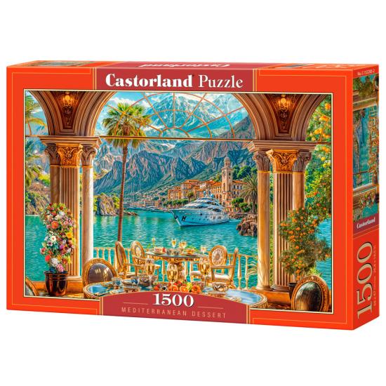 Puzzle Castorland Mediterrane Gespräche nach dem Abendessen 1500