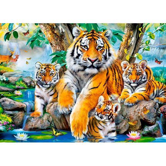 Puzzle Castorland Tigres dans le ruisseau 120 pièces