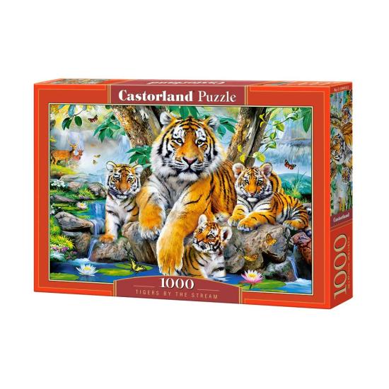 Puzzle Castorland Tigres dans le ruisseau 1000 pièces
