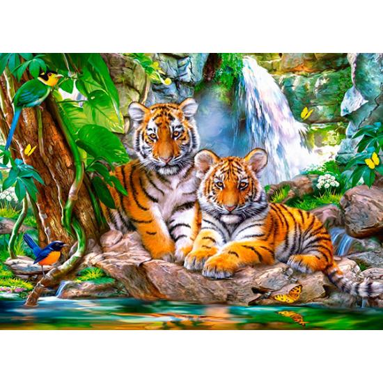 Puzzle Castorland Tigres dans la Cascade 300 pièces Puzzle Castorland Tigres dans la Cascade 300 pièces