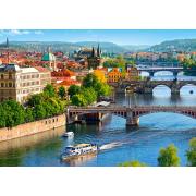 Puzzle Castorland Vue des ponts de Prague 500 pièces