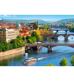 Puzzle Castorland Vue des ponts de Prague 500 pièces