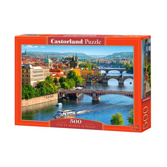 Puzzle Castorland Vue des ponts de Prague 500 pièces