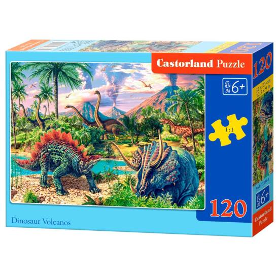 Puzzle Castorland Volcans et Dinosaures 120 pièces