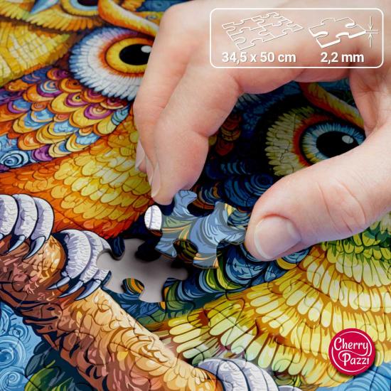 Puzzle Cherry Pazzi Hiboux Au Clair De Lune 500 pièces