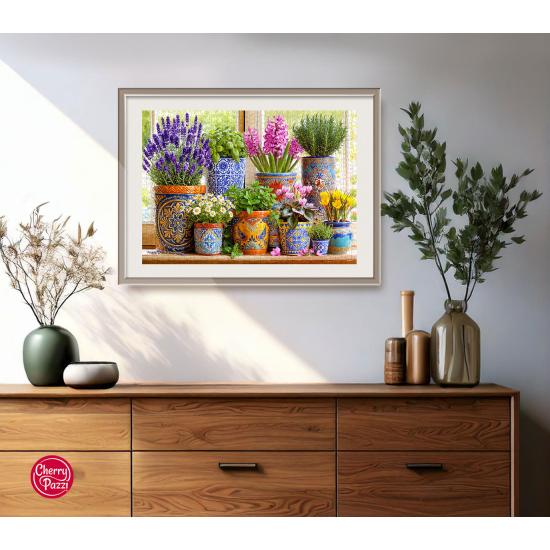 Puzzle Cherry Pazzi La Poterie En Fleurs 1000 pièces